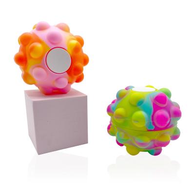 China Triggering Hot Sale Push Bubble Sound Stress Ball Ball-Shape Wiggle Toy Spinner Toy For Kids and Adults for sale