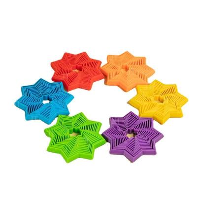 China New Arrival 3D Eight-Seater Game Shaped Stirring Person Toy 3D Magic Star Baby Stack Educational Sensory Toy for sale