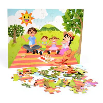 China DIY PLAY 35 PCS Magnetic Puzzle Funny Toy Kids Training Trip Camping Magnetic Game for sale