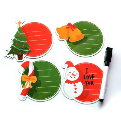 China Factory Christmas Design Message Magnetic Dry Eraser Inscription Board Magnetic Fridge Magnet Sticker for sale