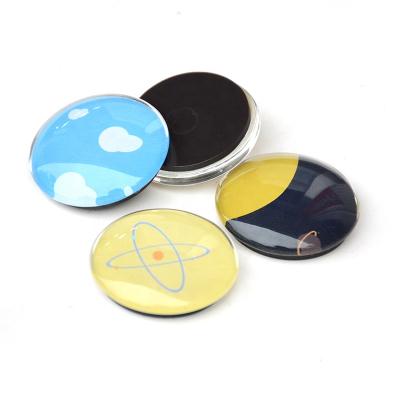 China Glass Round Transparent Fridge Tourist Stickers Factory Souvenir Fridge Magnet for sale