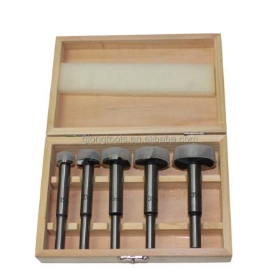 China 5pcs Wood Bit Forstner Set Flat Bottom Drill Bit For Woodworking for sale