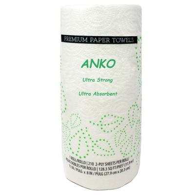 China Kitchen Cleaning Wholesale Embossed OEM 2ply Kitchen Roll Paper Towel for sale