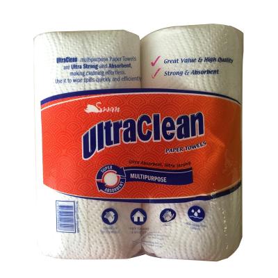 China Kitchen Cleaning Ultra Strong Universal Use And 2 Absorbent Rolls Wrapping Virgin Pulp Kitchen Paper Towel Cloth for sale