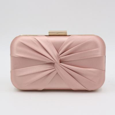 China Artificial silk portable women's fashion clutch bag even wedding party ladies pinch handbag for sale