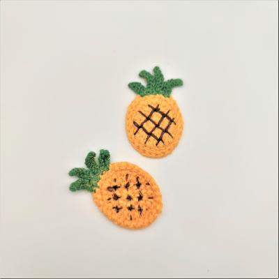 China fashion 3D fruits crochet cotton embroidery pattern embroidery hook patch cotton applique for sale