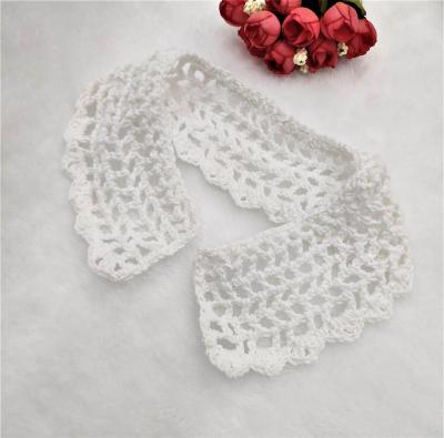 China Elegant fashion lace sweater cotton crochet lace applique embroidery neckline lace collar for sale