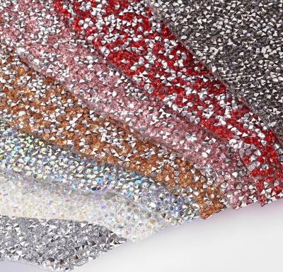 China Free Sample 24*40cm Hotfix Rhinestone Flatback Custom Stock Sticker Transfer Trimming Sheets for sale