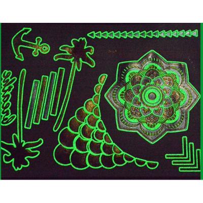 China Fashion Temporary Glow In The Dark Temporary Tattoo Luminous Tattoo Sticker for sale