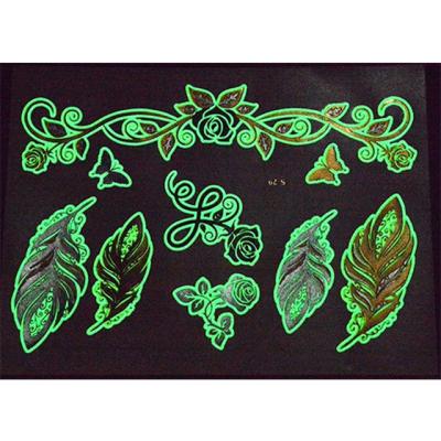 China Temporary Custom Glow in the Dark Temporary Body Tattoo Sticker / Body Tattoo Golwing Tattoo for sale