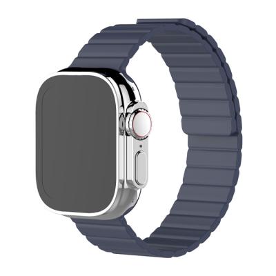 China New LEWO Silicone Sport Adjustable Buckle Strap Silicone UV Magnetic Folding Watch Bands For Apple Watch Series Ultra 8 7 6 5 4 3 49mm for sale