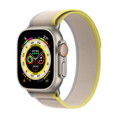 China Custom White Silicone LEWO Hook Logo Luxury Alpine Loop Adjustable G Cloth Nylon Watch Band For Apple Watch Series 8 7 Ultra 49mm 45mm for sale