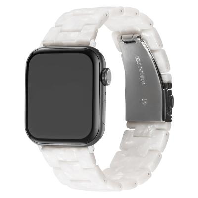 China LEWO Silicone Stainless Steel Buckle Resin Removable Waterproof Watchband For Apple Watch Series Ultra 8 7 6 Se 49 44 40 42 38 41 45mm for sale