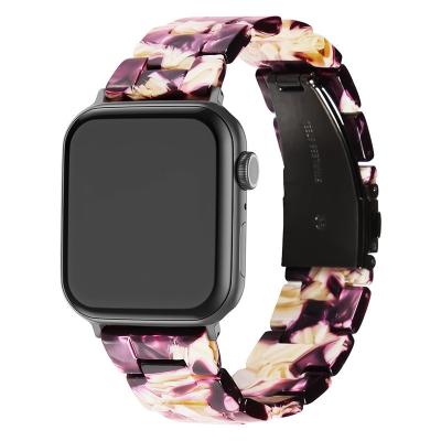 China LEWO Colorful Silicone Fashion Women Strap Resin Strap Watch Bands For Apple Watch Series Ultra 8 7 6 Se 49 44 40 42 38 41 45mm for sale