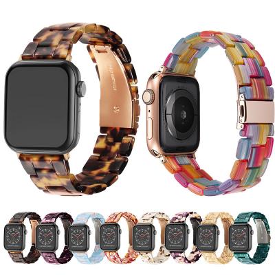 China Wholesale Luxury LEWO Silicone Resin Strap Strap Watch Band For Apple Watch Series Ultra 8 7 6 Se 49 44 40 42 38 41 45mm for sale