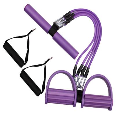 China Home Use Yoga Pedal Adjustable Elastic Resistance Bands Sit Up Pull Rope Fitness Gum for sale