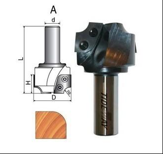 Cina Pezzi del router dell'angolo rotondo dei pezzi del router di CNC con lo stinco variabile dei coltelli 20mm in vendita