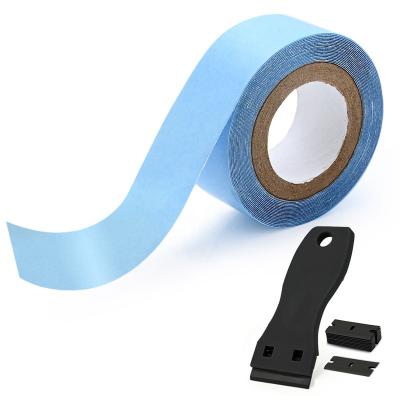 China ARLANY Eco-Friendly 3Yards 2cm Double Sided Adhesive Tapes For Hair Extension Lace Front Wigs Hairpieces With Tape Removal Scraper Set for sale