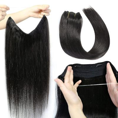 China Halo in Flip Wigs Human Hair Extension Halo Hair Extensions ARLANY 100g/pcs Women's Halo Wigs in Hair Extensions Wholesale for sale