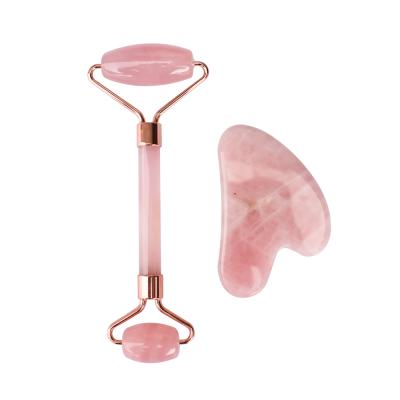 China High quality face lift factory price quartz powder roller massager jade roller gua sha xiuyan for sale