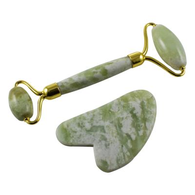 China Whitening Maintain In Good Health Face Lift Anti-puffiness Natural Gua Sha DUA Jade Roller for sale