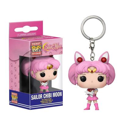 China MODEL Toys Funko Pop Sailor Moon 4cm Action Number Sailor Chibi Moon Keychain for sale