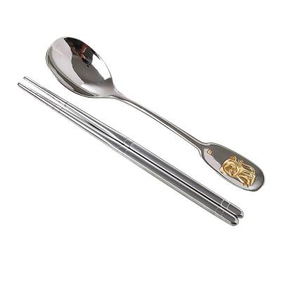 China Wholesale 304 Stainless Steel Cutlery Storage Box Spoon Contemporary Cute Portable Tableware Set Wholesale 304 Stainless Steel for sale