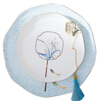 China Bone Sustainable Chinese Healthy Classic And Modern Hotel Club Steak Plate High End Set Combination for sale