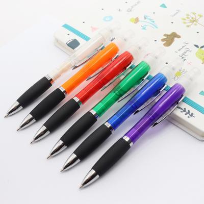 China Pen Wholesale Padding Printing Plastic Stylus Pen Promotional Contact Pen With Spray Bottle for sale