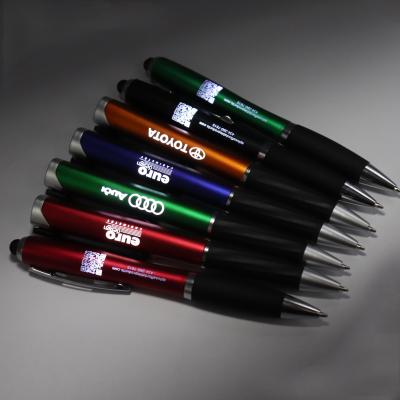 China Promotional Multifunctional Pen Good Stuff Laser Engraving Ball Led Light Pen for sale