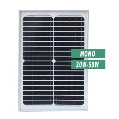 China 50 Watt Cells Home Popular Monocrystalline PV Solar Panel Mono Generation Solar Panel 20W-50W Solar Panel for sale