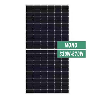 China Home Generation Wholesale Accept Cheap Customized Mono Photovoltaic Solar Panels 630W-670W Crystalline Silicon Solar Panel for sale