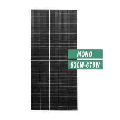 China 630W-670W generation market price solar panels home monocrystalline cheap solar power panel for home for sale