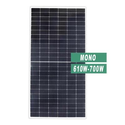 China High quality home generation monos PV paneles photovoltaic solar panel 610W-700W panel price for sale for sale