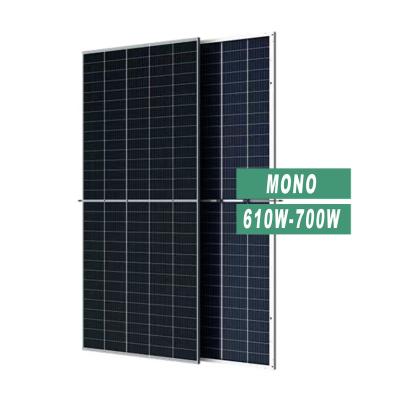 China Home Generation PV Solar Panel 610 700 Watt Photovoltaic Cell Portable Solar Cell System Solar Photovoltaic Panel for sale