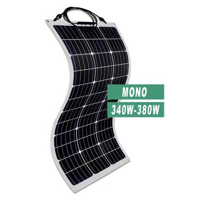 China Solar Panels 340W-380W Home Flexible Photovoltaic Panel Generation Flexible Solar Panel For Caravans for sale