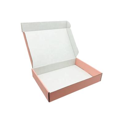 China Materials Manufacturer Custom Pink Corrugated Recycled Cardboard Shipping Box with Handle for Wallet for sale