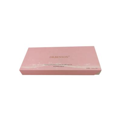 China Hot Pink Biodegradable Cosmetics Packaging Ampoule Bottle Paper Packing Wrap Lash Box With Tray for sale