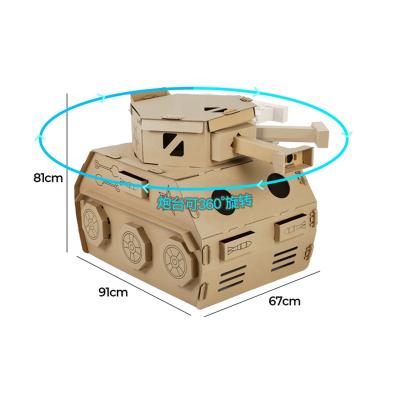 China DIY TOY Diy Paint Tank Educational Paper Craft Toys Kids Corrugated Paper Materials for sale