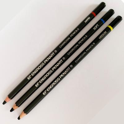 China Office & High Quality Jumbo School Pencil 4.0mm Lead Hexagonal / Triangular / Round Shaped Natural Charcoal Drawing Sketching Pencil for sale