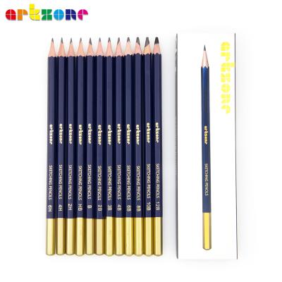 China Office & High Quality School Pencil Hexagon 6H-12B Lead 12 Art Graphite Drawing Wood Standard Natural Wood Professional Sketch Pencil Set For Artists for sale