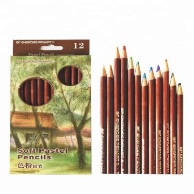 China Fine Art High Quality 12 Color Soft Pastel Pencil For Artist for sale