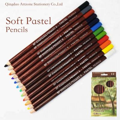 China Fine Art High Quality Professional 12 Color Set Soft Pastel Pencil for sale