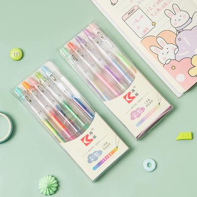 China Glitter OEM Colorful Plastic Cute Gel Ink Pen for sale