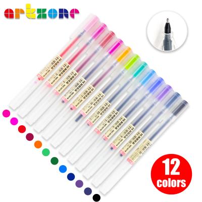 China Wholesale Custom Wholesale Custom Japanese School Plastic Sign OEM Kawaii Gel Ink Pastel Colored Pens Set With Custom for sale