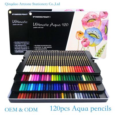 China Bon Art High Quality Professional Colored Crayons 120 Color Artist Pencil Set Water Color Pencils in Tin Box for sale