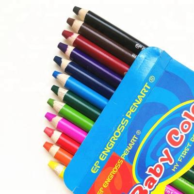 China Bon Art High Quality 12pcs Jumbo Woody 3 in 1 Pencil Color Pencil for sale