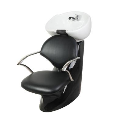 China Modern wholesale custom barber salon equipment styling drop wash chair and bowl salon shampoo chair for sale