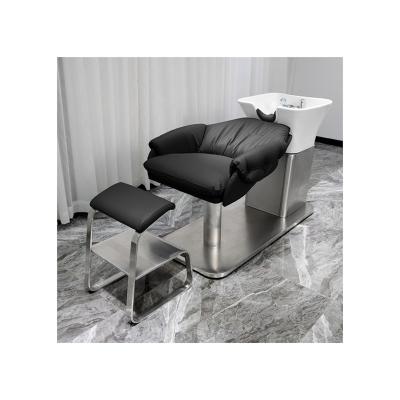 China 2020 Modern Newest Portable Shampoo With Water Pump Hair Salon Furniture Shampoo Massage Chair Shampoo Bed for sale