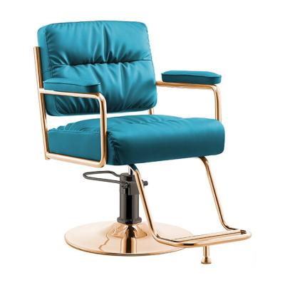 China Modern Wholesale Gold Commercial Salon Beauty EM Nail Professional Barber Chair Barber Chair for sale